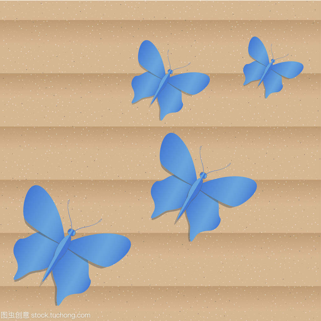 手工纸彩色的蝴蝶